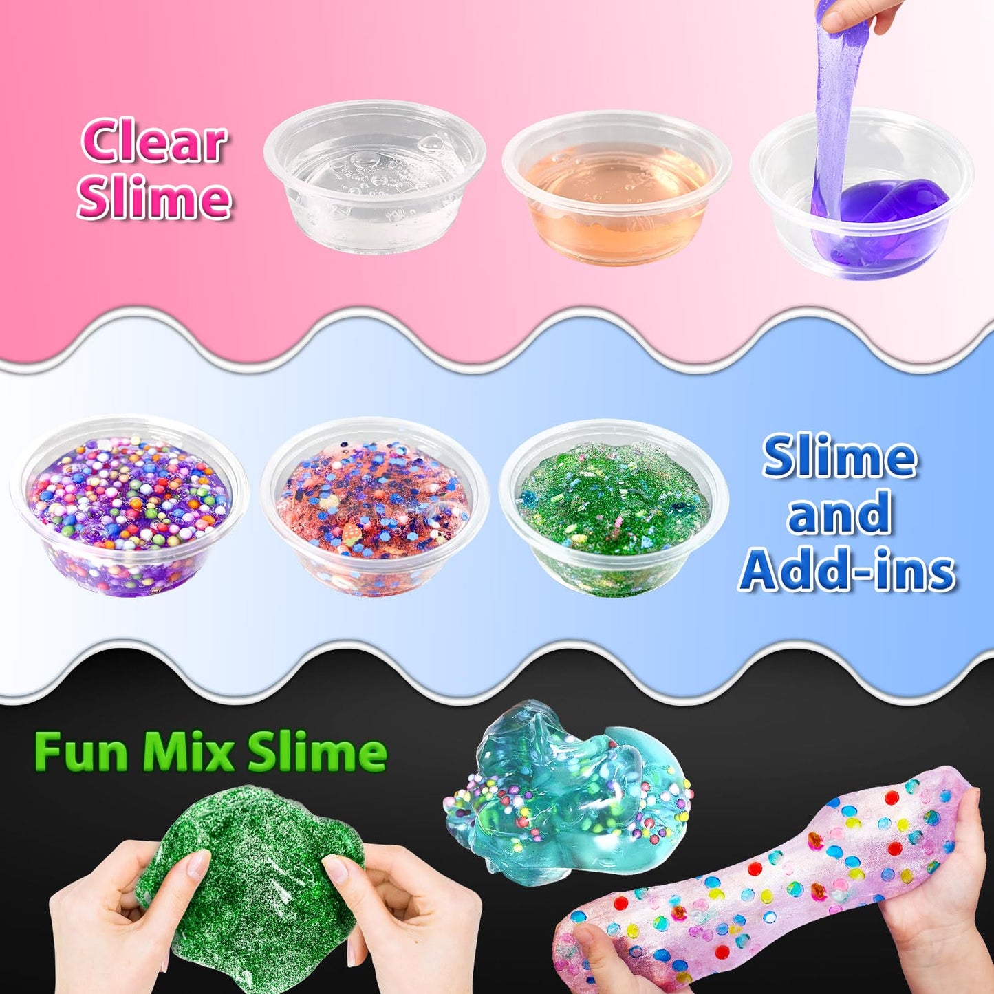 24-pack YOPINSAND DIY slime kit with clear slime, foam balls, glitter, and add-ins for kids ages 3-12.