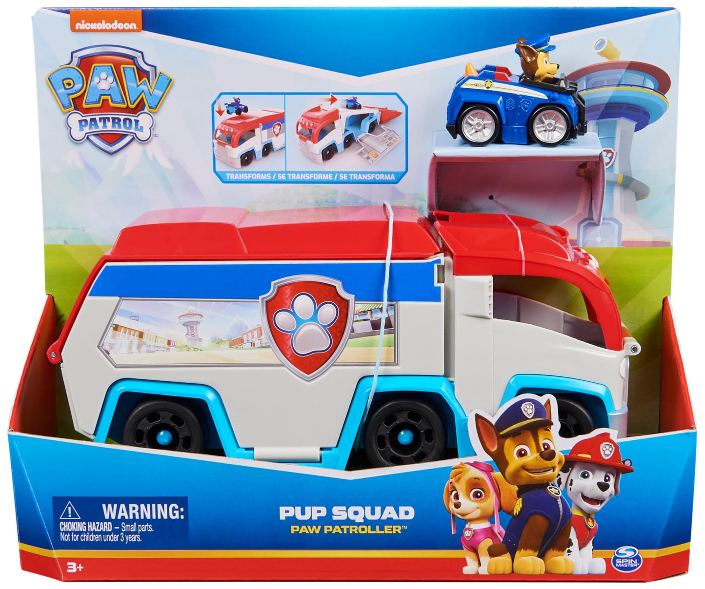 Paw Patrol: Pup Squad Patroller Team Vehicle, Toy Lorry with Collectible Chase Toy Car, Kids’ Toys for Boys & Girls Aged 3+