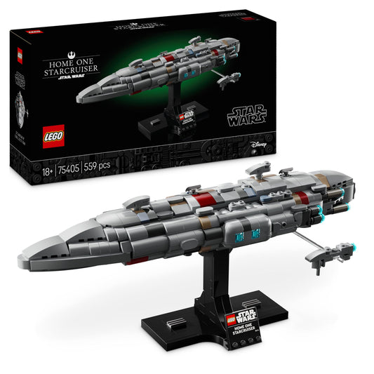 LEGO Star Wars 75405 Home One Starcruiser Building Set for Adults, Collectible Build-and-Display Starship Model with a Stand, Birthday Gift Idea for Men, Women and Teenage Fans of Return of The Jedi