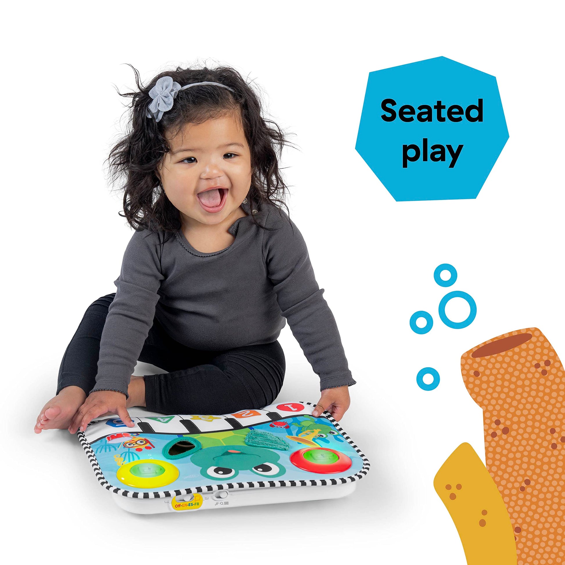 Baby Einstein Ocean Explorers Neptune's Kick & Explore musical crib toy with colorful ocean-themed design for infants 0 months and up