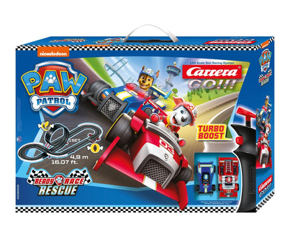 Carrera PAW Patrol Ready Race Rescue slot racing track with Chase and Marshall, 4.9 meters long, UK plug, suitable for ages 6+