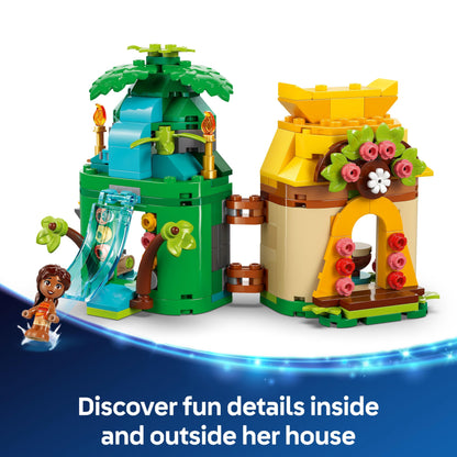LEGO | Disney Moana 2 Moana's Island Fun - Building Toy for 5+ Year Old Girls, with a House, Waterfall Slide & 2 Micro Dolls incl. Simea - Collectible Birthday Gift for Fans - 43260
