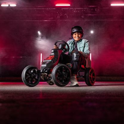 Xootz Venom Pedal Go Kart | Kids Ride-On Race Car with Gears, Handbrake and Adjustable Seat, Black & Red