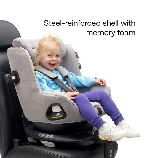 Bugaboo Owl by Nuna Isofix Car Seat from Birth to 4 Years, 0-18 kg, 360 Degrees Rotation, Rear and Front Facing, Group 0+/1, Ultimate Comfort and Safety, Black