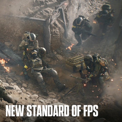 Battlefield 6 Phantom Edition PS5 video game case with artwork, published by Electronic Arts, featuring futuristic military combat scene