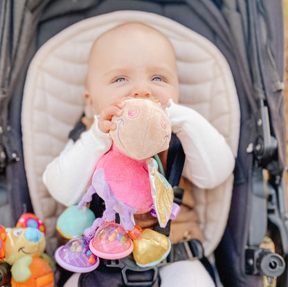 Playgro Unicorn Clip Clop Activity Rattle Pink - Nurturing Developmental Toy for 3+ Months - The Ultimate Fusion of Teething & Early Engagement - Baby's First Rattles with a Delightful Unicorn Design
