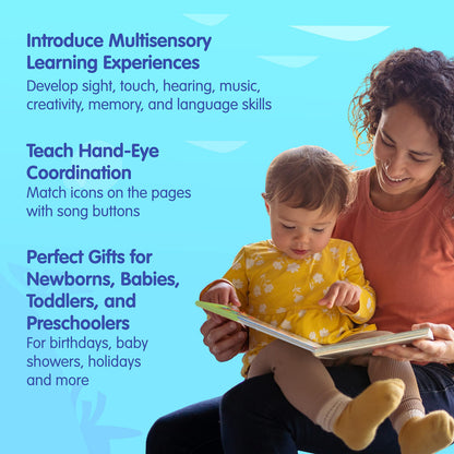 Pinkfong Baby Shark Bedtime Songs sound book with pink cover, featuring 10 buttons for lullabies and interactive learning for toddlers.