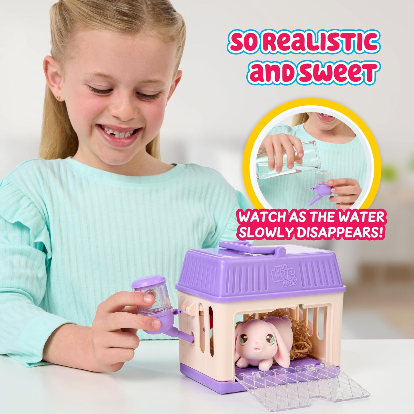 Little Live Pets Mama Surprise Minis Bunny Toy, Care For Your Mama Bunny in Their Hutch To Reveal 2, 3, or 4 Mini Babies