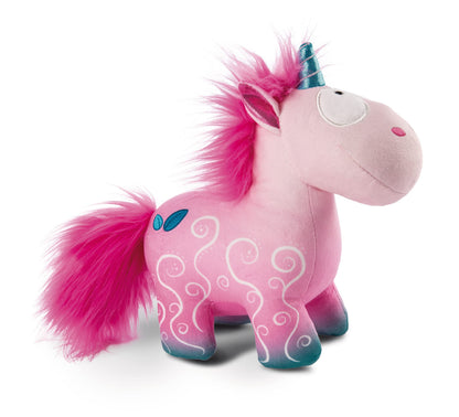 NICI 49106 Cuddly Unicorn Midnight Floral 22cm Pink Standing-Sustainable Made Plush, Cute Soft Toy to Cuddle and Play with, for Children & Adults, Gift idea