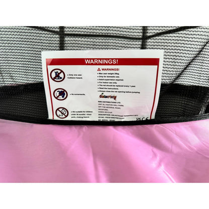 GALACTICA NEW Mini Trampoline | 4.5FT 55" with Safety Net Enclosure | Indoor Outdoor Children’s Activity Junior Trampoline - Pink