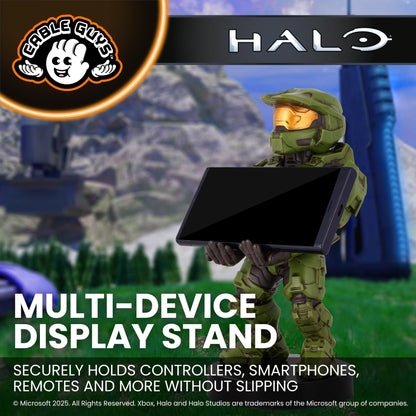 Cableguys Halo Master Chief controller holder and phone stand for Xbox and PlayStation gaming controllers, desk or room setup accessory.