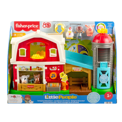 Fisher-Price Little People Caring for Animals Farm. Interactive playset with Smart Stages learning for toddlers and kids. Ages 1-5 years. English, French, German, Italian, Dutch edition. JGX08