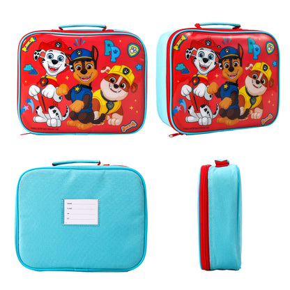 Zawadi Global Paw Patrol Kids Childrens Lunch Box Set – Insulated Lunch Bag, Multicompartment Lunch Box & 540ml Water Bottle - School Travel Lunch Food Set, BPA Free
