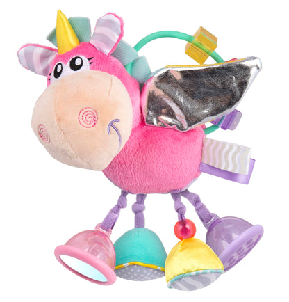 Playgro Unicorn Clip Clop Activity Rattle Pink - Nurturing Developmental Toy for 3+ Months - The Ultimate Fusion of Teething & Early Engagement - Baby's First Rattles with a Delightful Unicorn Design