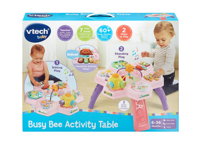 VTech Baby Busy Bee Activity Table, Interactive Play, Songs and Melodies, Develops Motor Skills, Sensory Development, Cause and Effect, Suitable for Ages 6, 9, 12 Months Plus, English Version