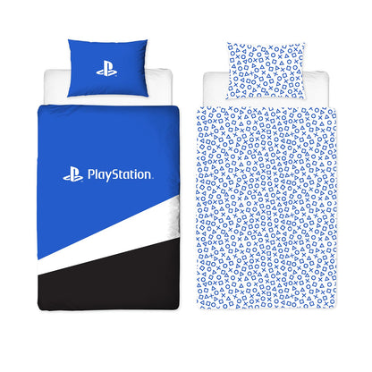 Character World PlayStation Official Single Duvet Cover Set, Banner Design | Reversible 2 Sided Bedding Cover Official Merchandise Including Matching Pillow Case | Gaming Single Bed Quilt