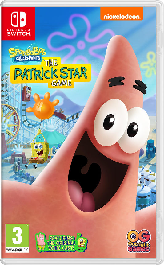 SpongeBob SquarePants: The Patrick Star Game for Nintendo Switch by Bandai Namco, featuring Patrick Star character on game cover.