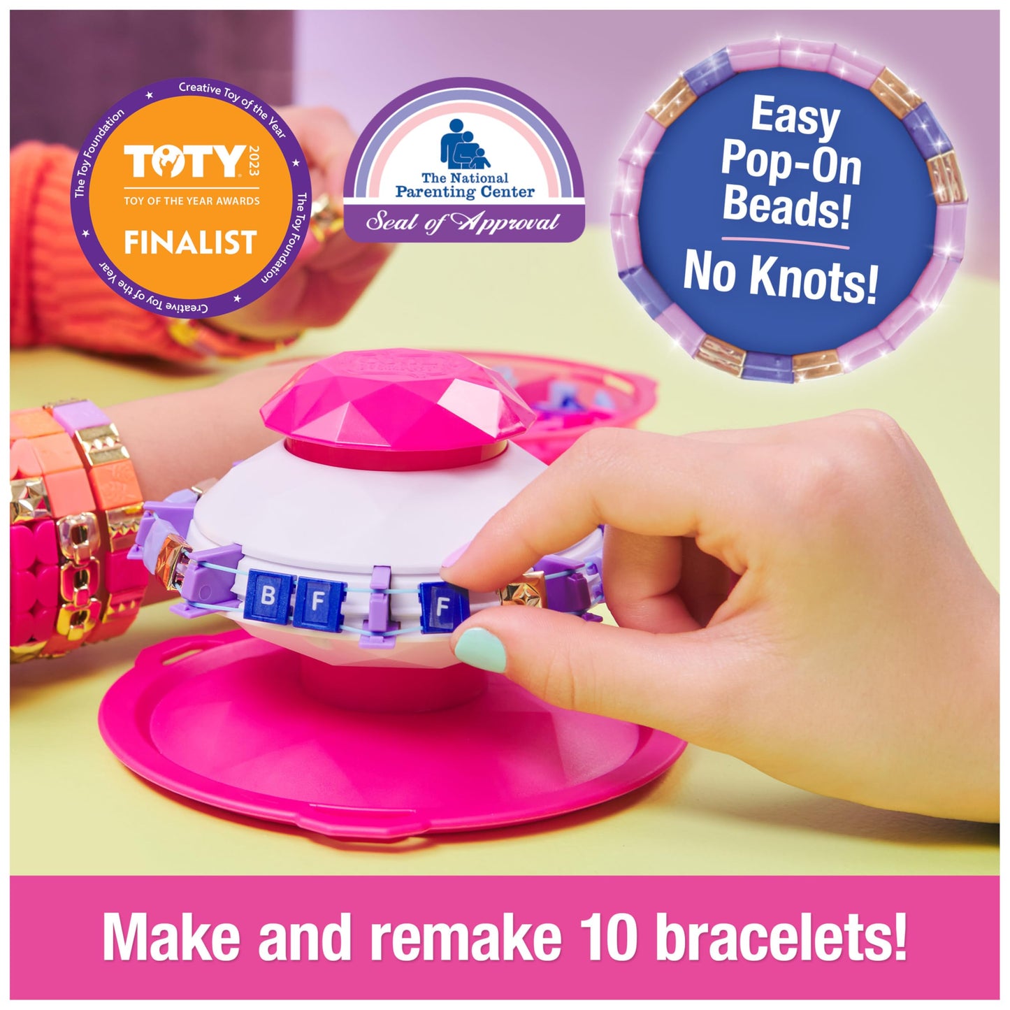 Cool MAKER PopStyle Bracelet Maker, 170 Stylish Beads, 10 Bracelets, Storage, Friendship Bracelet-Making Kit, DIY Arts and Crafts Kids’ Toys for Girls
