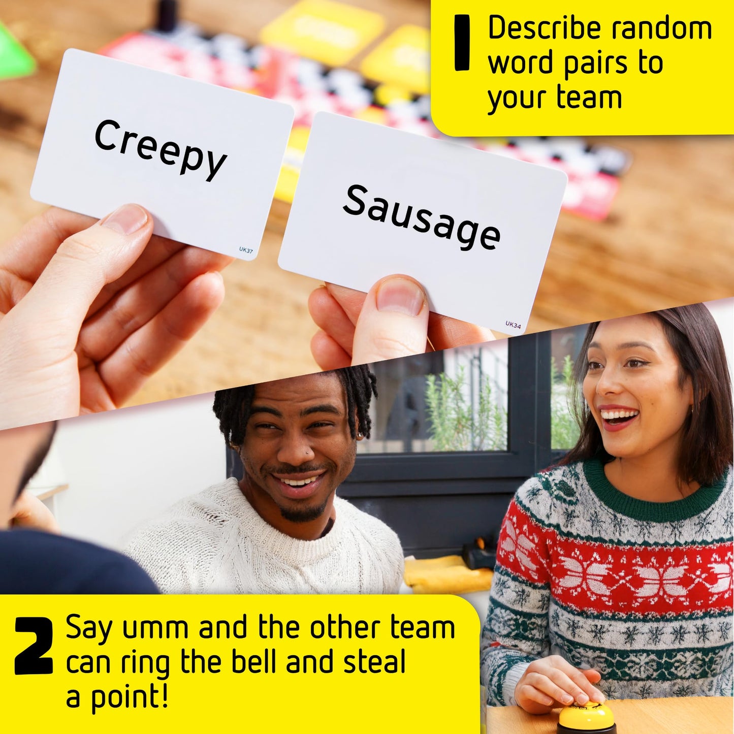 Big Potato You Can't Say UMM: A Party Game for Family and Adults, Fast-Paced Family Word Game, Bonus Content Included | Perfect for Christmas