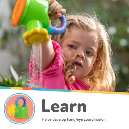 Nuby Fun Watering Can Baby Bath Toy - Easy Hold Handle | Outdoor Play | Suitable from 6 Months (Green)