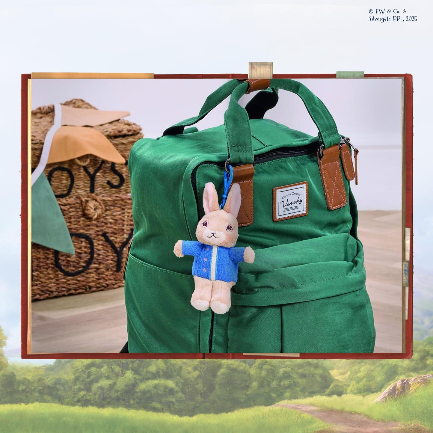 Rainbow Designs Peter Rabbit TV Clip On Soft Toy - 12.6cm Soft Plush Keychain for Bags & Backpacks - from Animated Series - Adventure-Ready Companion for Children's School Bags