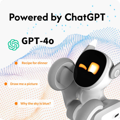 Loona: Robot Pet Dog ChatGPT-4o Smart AI-Powered Companion Voice & Gesture Control, Real-Time Interaction Robotics Toys for Kids, Home Monitoring - Includes Charging Dock