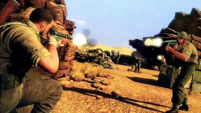 Nintendo Switch game case for Sniper Elite 3 Ultimate Edition by Fireshine Games showing cover art with sniper and military imagery.