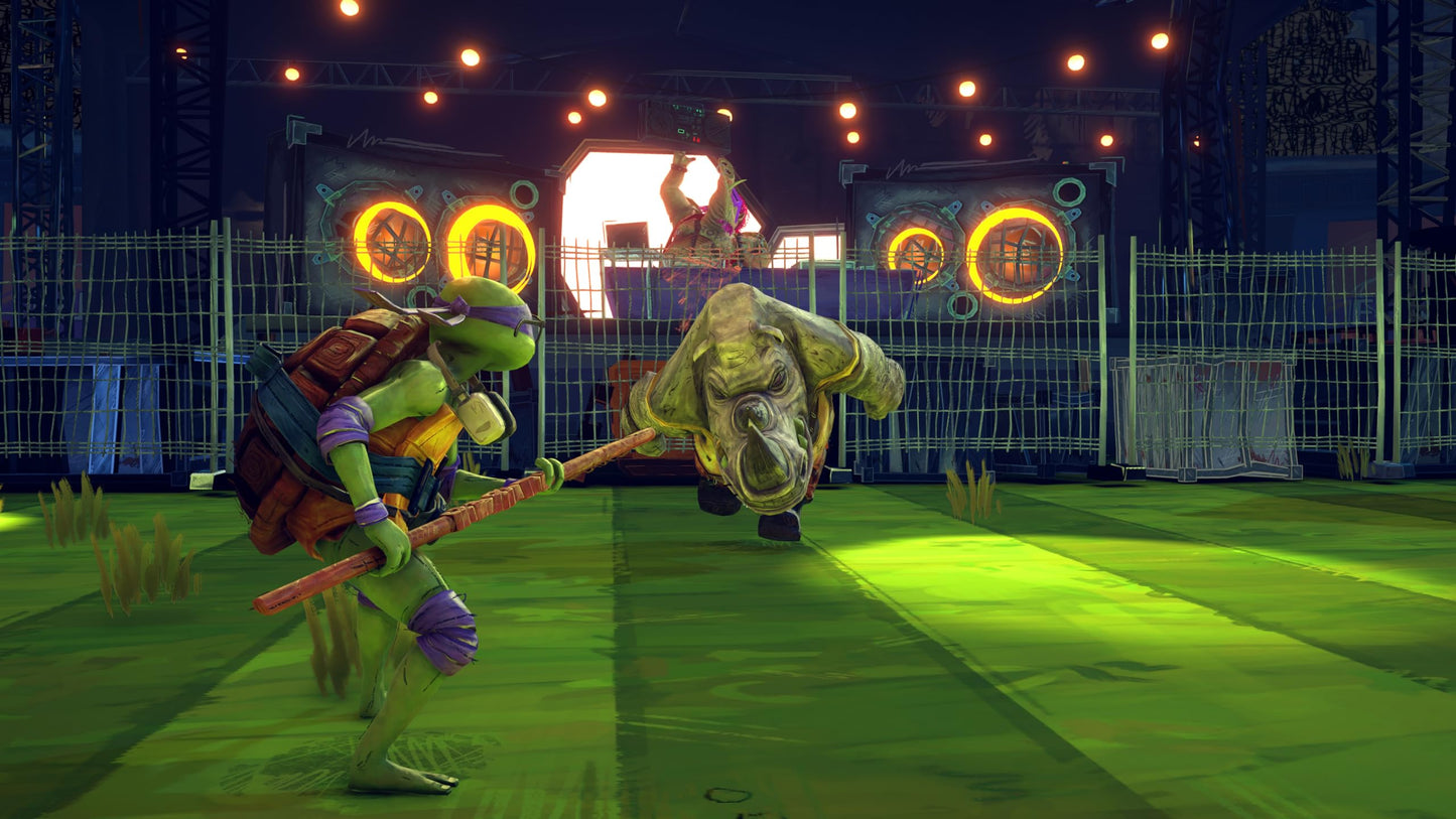 Teenage Mutant Ninja Turtles: Mutants Unleashed Switch game cover featuring the four turtles in action poses.