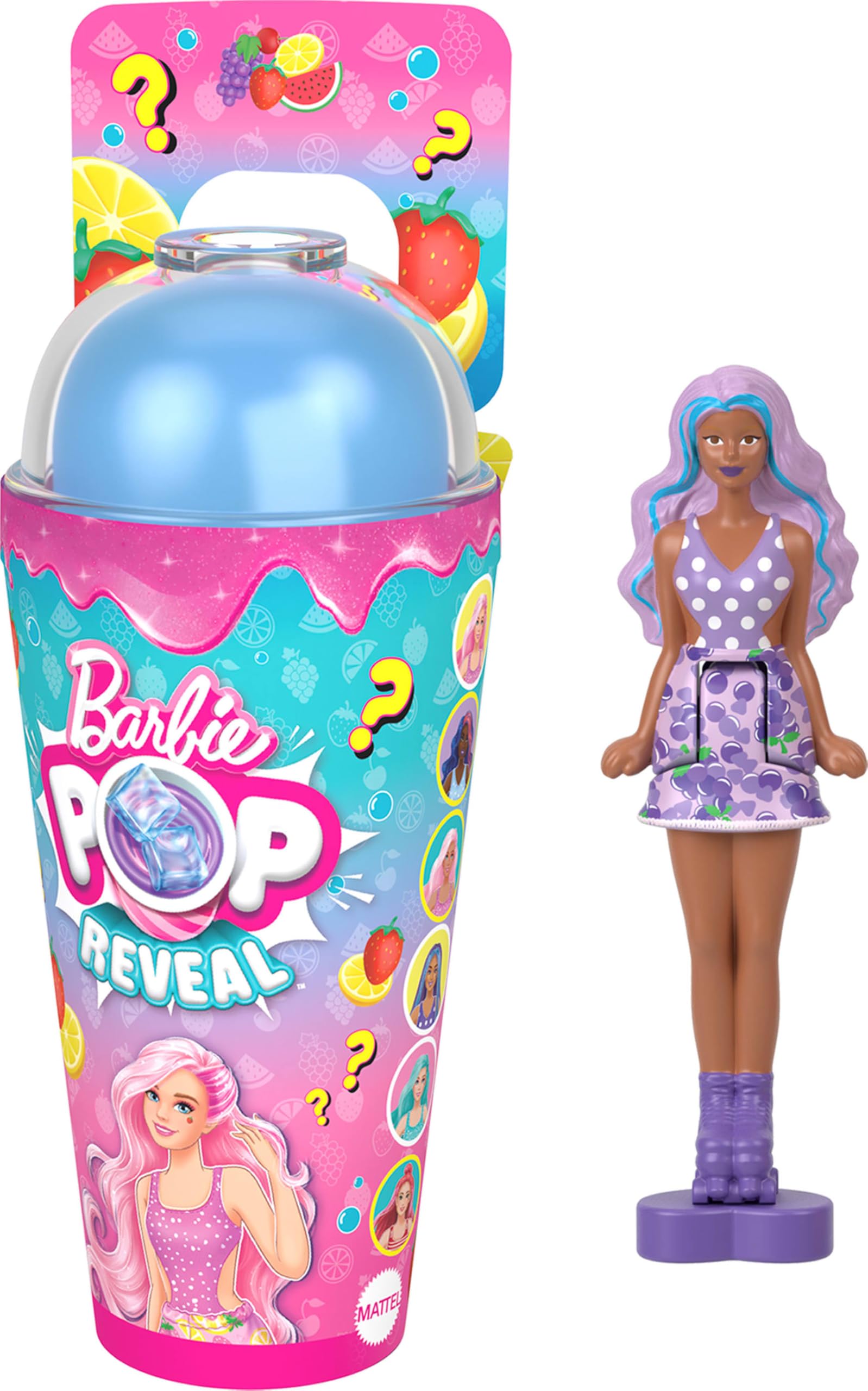 Barbie Mini BarbieLand Reveal Dolls 5-Pack showcasing 1.5-inch dolls with various styles and surprise unboxing elements.