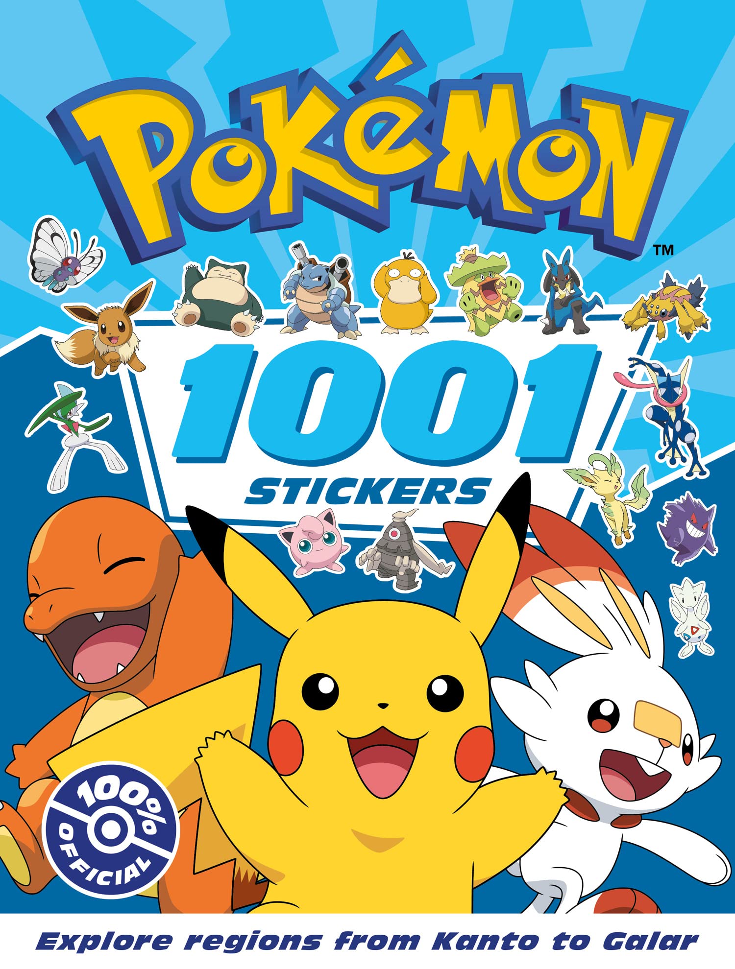 Colorful stickers featuring various Pokémon characters in the Pokémon: 1001 Stickers book by Farshore.