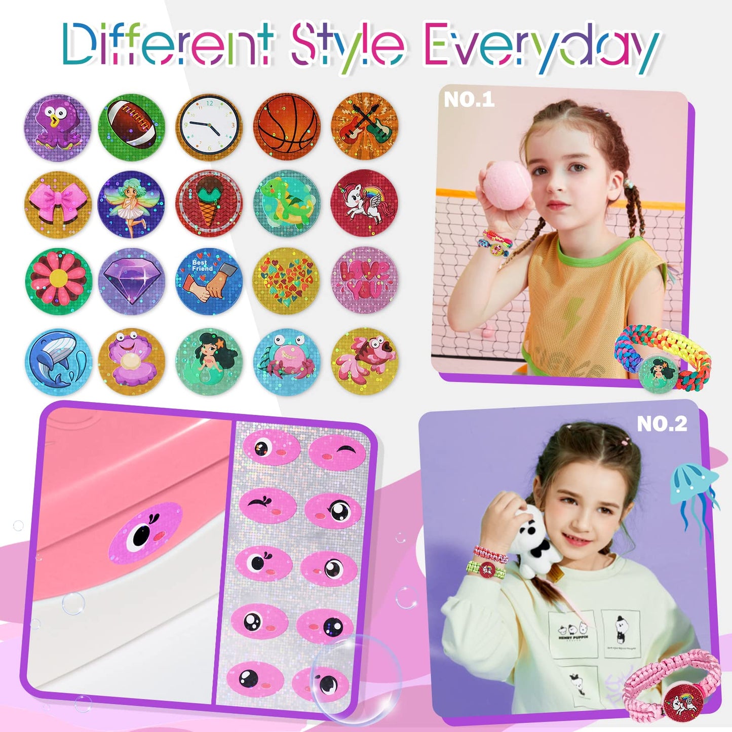 Bracelet Making Kit for Girls, Whale Shaped Jewellery Making Kit Crafts for Girls Ages 6-12, DIY Bracelet String Travel Rewarding Activity Set, 6 7 8 9 10 11 12 Years Old Girl Birthday Gift