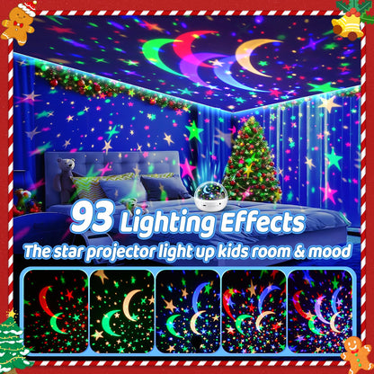 COOLNIGHT COONIGHT Sensory Toys for Babies, 93 Lighting Mode+Dimmable+Timer+Remote Sensory Lights Star Projector, 360° Rotate Kids Night Light Projector,Baby Boy Gifts Baby Girl Gifts Newborn Toy