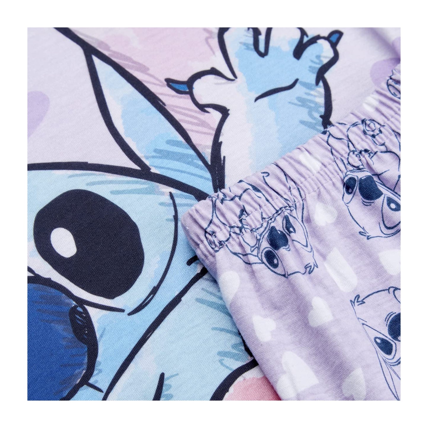 Disney Lilo and Stitch Girls Pyjamas Short PJs, Ages 5 to 15 Years Old (11-12 Years) Lilac