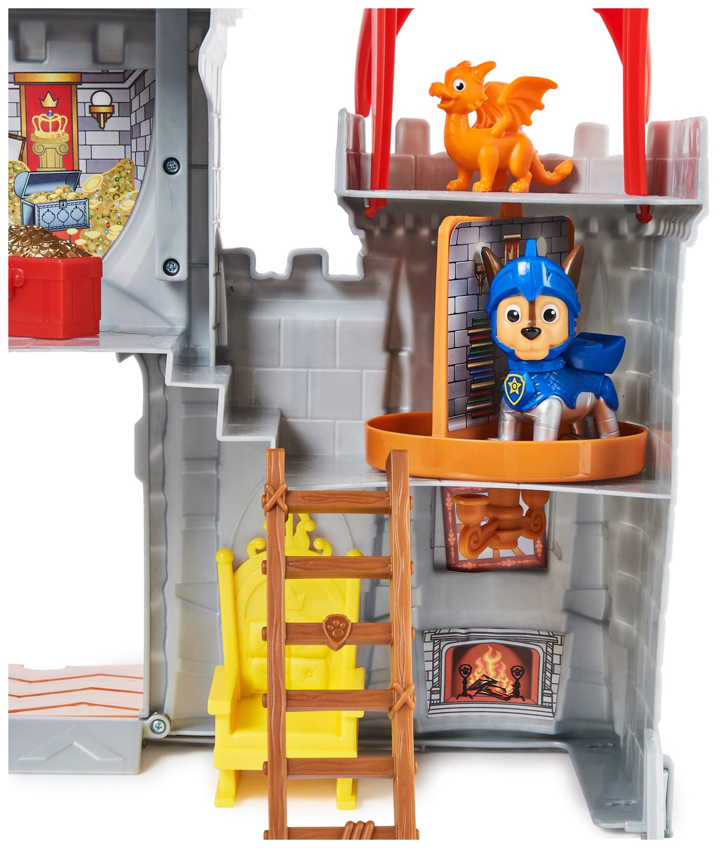 Paw Patrol, Rescue Knights Castle HQ Transforming 11-Piece Playset with Chase and Mini Dragon Draco Action Figures, Kids’ Toys for Ages 3 and up