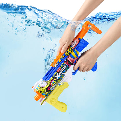 XSHOT Water SpongeBob Hyperload Water Blaster by ZURU – Fast-Fill Water Blaster with SpongeBob Design, 33ft Range & 500ml Tank, Outdoor Summer Toy for Kids Ages 5+, Beach & Backyard Fun