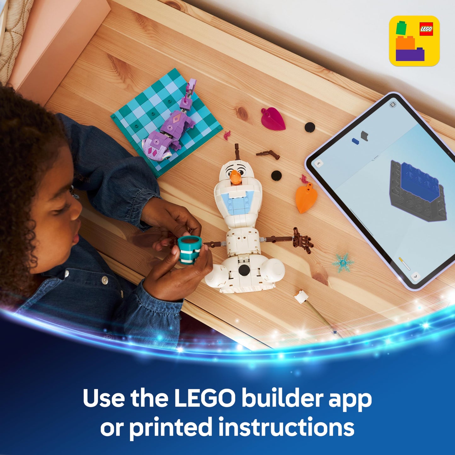 LEGO | Disney Frozen Olaf and Bruni's Picnic Fun Toy - Snowman Figure w/a Picnic Blanket & Accessories - DIY Bedroom Decor - Gift for 7+ Year Old Girls & Fans - 43287