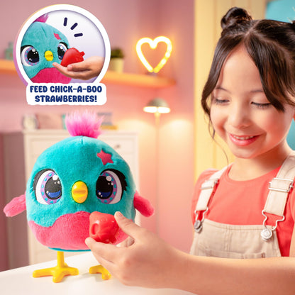 Funtasy Family Chick a Boo - Electronic Kids Chicken Toy - Cute Interactive Plush Pet & Adorable Hen - 50+ Sounds & Reactions - Feed Her, Watch Her Sing, Dance & Lay Eggs - Girls & Boys Gifts Age 3 +