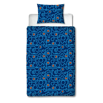 Hot Wheels Officially Licensed Beast Design Single Duvet Cover Set | Reversible 2 Sided Cars Bedding Including Matching Pillow Case | Perfect For Kids Bedroom | Polycotton, Blue