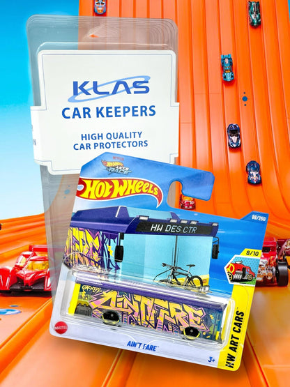 Hot Wheels Ain't Fare (Purple, Yellow & Black Let's Race) 8/10 HW Art Cars - 2025-88/250 (Short Card) - includes a KLAS Car Keeper Protector Case - HYX32