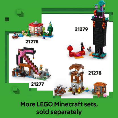 LEGO Minecraft The Creeper toy figure with hidden compartment, pig, and TNT element, ideal for fans aged 10 and up.