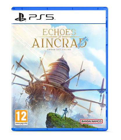 Echoes of Aincrad PlayStation 5 game case by Bandai Namco featuring artwork of characters from the Sword Art Online series.