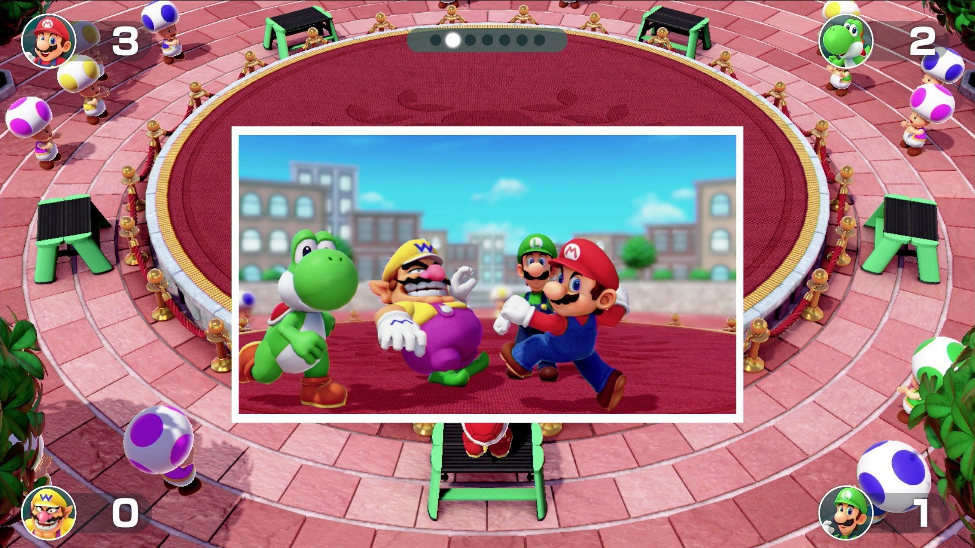 Nintendo Super Mario Party game for Nintendo Switch, showing colorful game cover with Mario and friends.