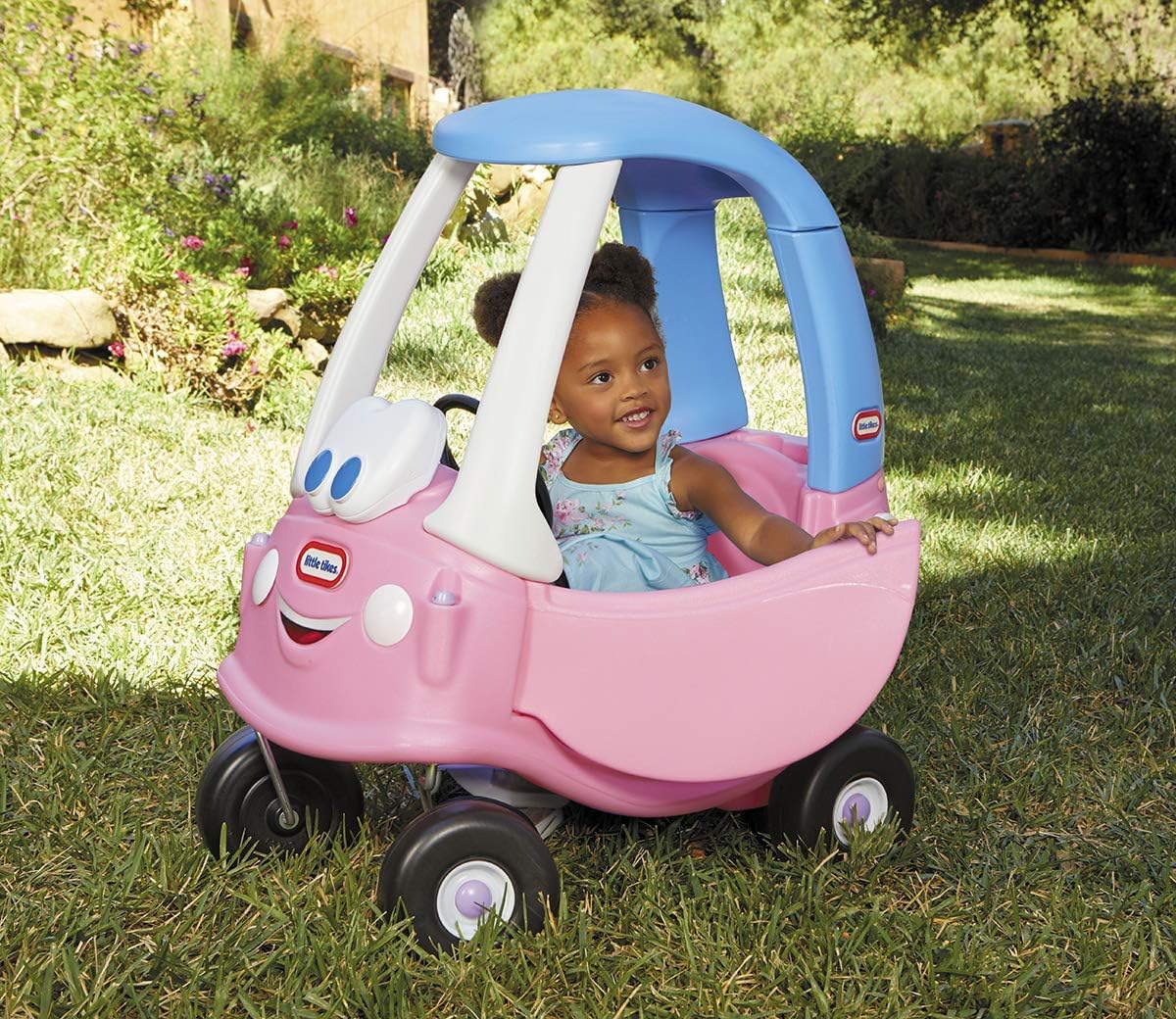 little tikes Princess Cozy Coupe Car - Ride-On with Real Working Horn, Clicking Ignition Switch, & Fuel Cap, 84 cm (H) x 72 cm (W) x 44 cm (D)