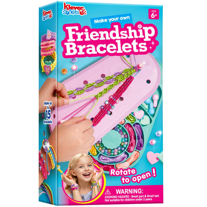 Klever Kits Friendship Bracelet Making Kit Toys, Ages 8-12 Year Old Girls Gifts,Arts and Crafts String Maker Tool,Bracelet DIY,Kids Travel Activity Set,Birthday Present for Girl