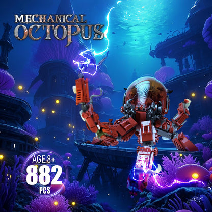 Ideas Mechanical Octopus Building Sets for Adult,Compatible with Lego Ocean Animal Collection Toy Home or Office Decor for Adults STEM Building Gift for Teens Boys & Girls 8-16 （882pcs）