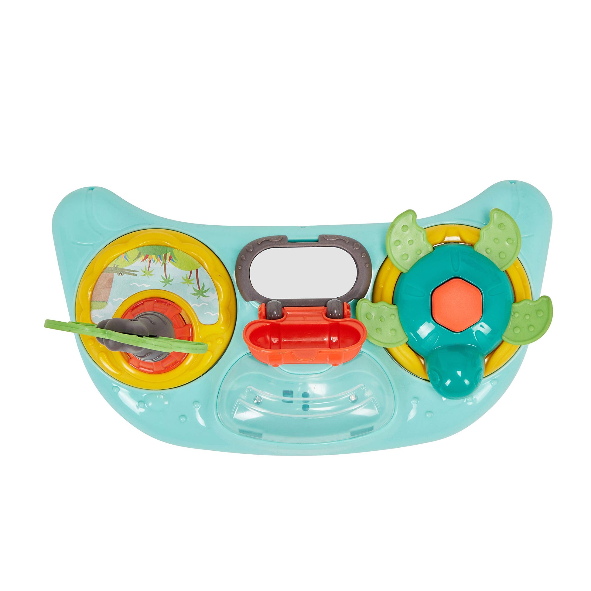 My Child Dino 3-in-1 Walk n Rock in aqua with a friendly dinosaur design, featuring a baby walker and rocking toy.
