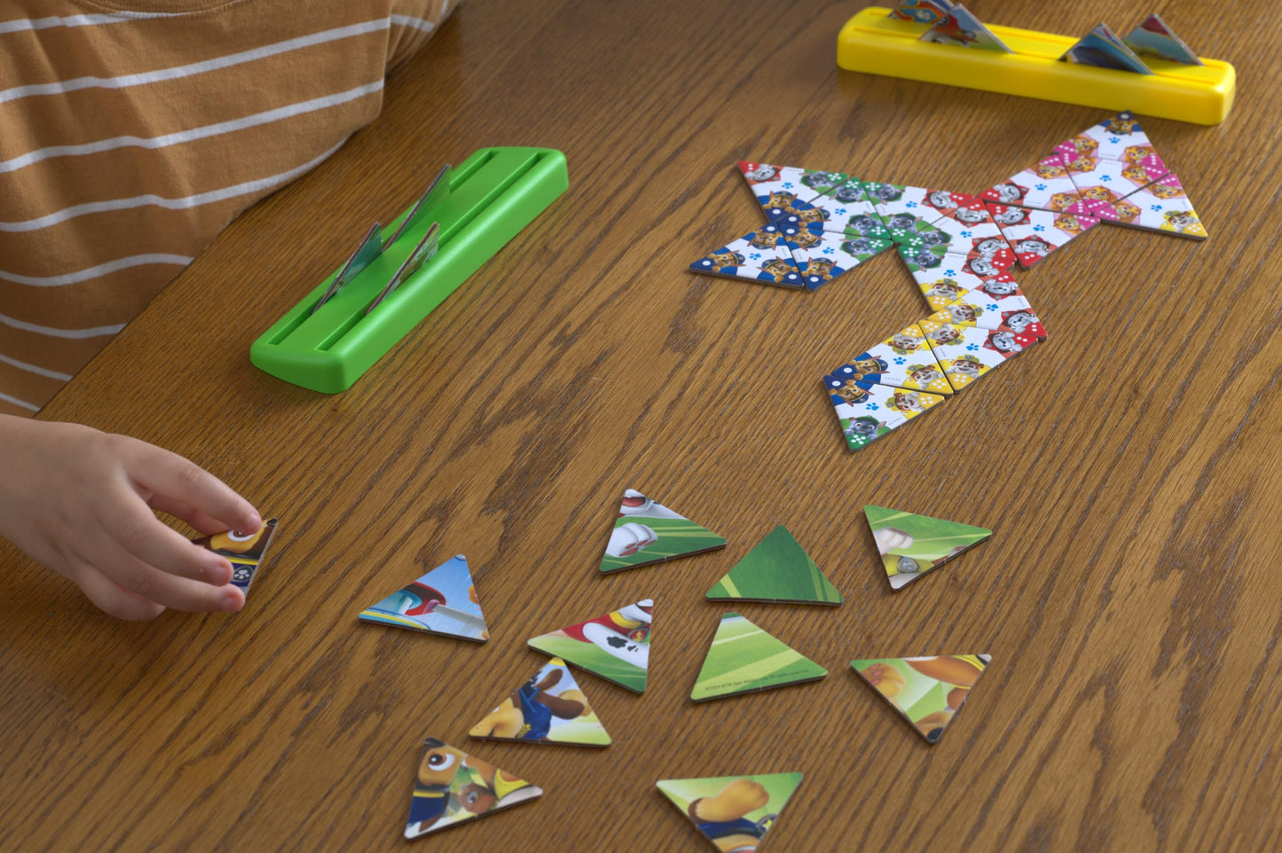 Triominos Junior: Paw Patrol | Match Your Favourite Paw Patrol Characters or Complete the Triangular Puzzle! | For 1-4 Players Ages 3+