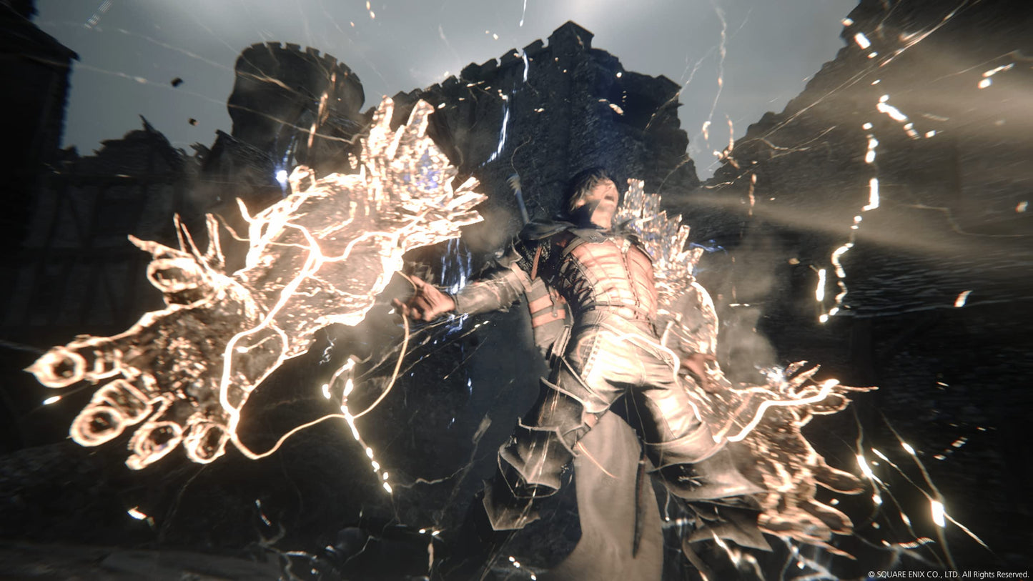 Square Enix FINAL FANTASY XVI PlayStation 5 game box art featuring fantasy artwork and game title on the cover.