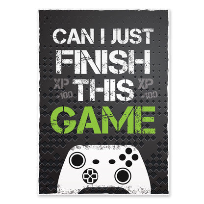 Black gaming sign wall art featuring Xbox-inspired design for boys' bedrooms, perfect for man caves and gamer gifts by RED OCEAN.