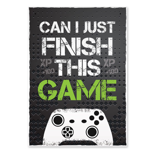 Black gaming sign wall art featuring Xbox-inspired design for boys' bedrooms, perfect for man caves and gamer gifts by RED OCEAN.